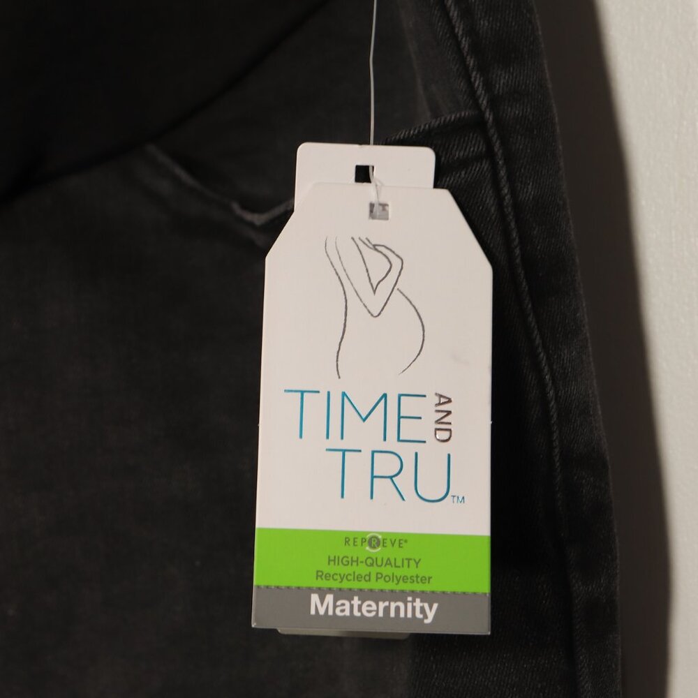 NWT Time and Tru Maternity Jeans Dark Wash Skinny 5 Pocket Size L - Picture 12 of 14